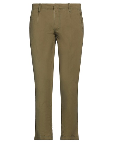 MICHAEL COAL Casual trouser Military green 97% Cotton, 3% Elastane