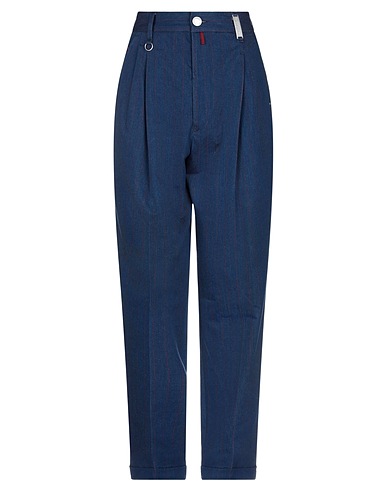 HIGH Casual trouser Blue 98% Cotton, 2% Elastane