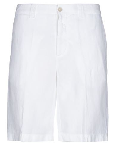 120% Lino Man Shorts & Bermuda Shorts White Size 38 Linen In White