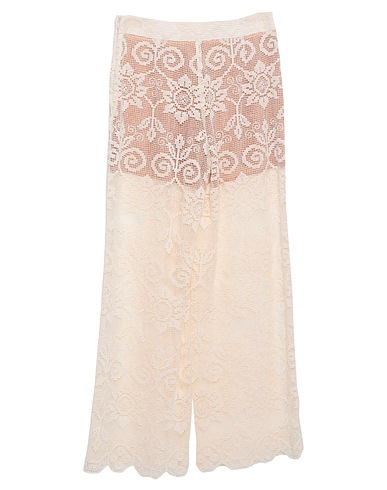 ERIKA CAVALLINI Casual trouser Ivory 90% Cotton, 10% Polyester