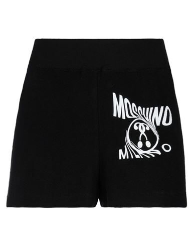 Moschino Woman Shorts & Bermuda Shorts Black Size 12 Cotton, Polyamide