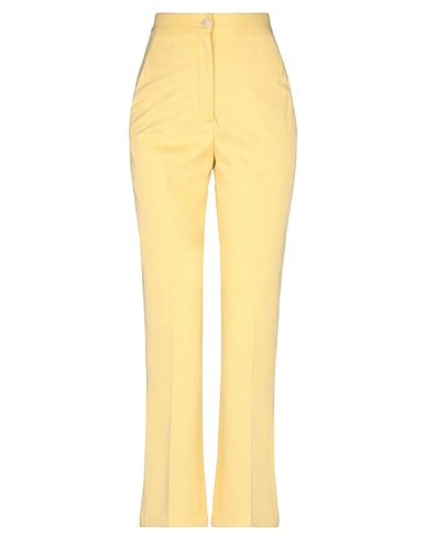 HARRIS WHARF LONDON Casual trouser Yellow 56% Viscose, 36% Polyamide, 8% Elastane