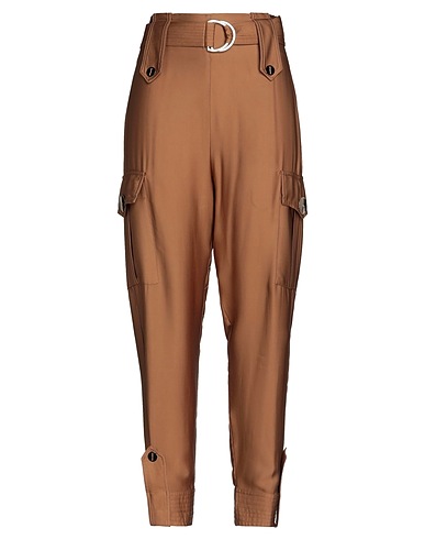 SIMONA CORSELLINI Casual pants Camel 100% Viscose