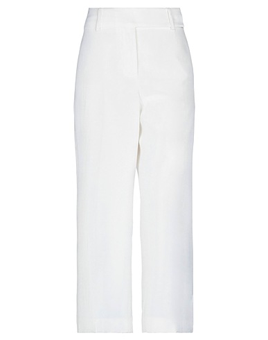 ERMANNO SCERVINO Casual pants White 76% Viscose, 24% Linen