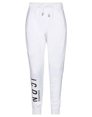 DSQUARED2 Casual trouser White 100% Cotton, Elastane