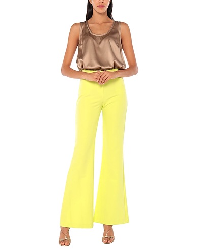ATOS LOMBARDINI Casual trouser Lime green 90% Polyester, 10% Rubber