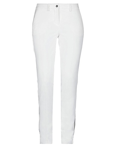PHILIPP PLEIN Casual trouser White 88% Polyester, 12% Elastane, Brass, Glass