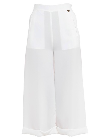 TWINSET Casual trouser White 100% Polyester