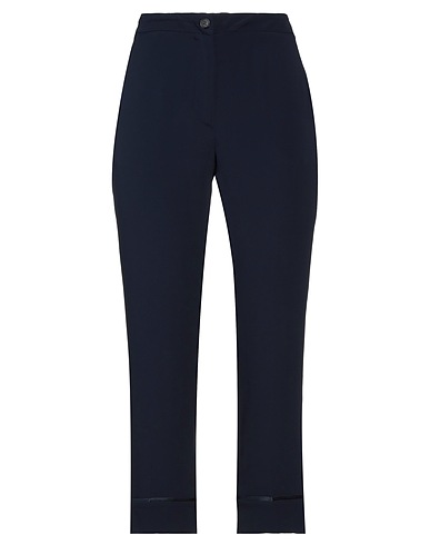 SEMICOUTURE Casual trouser Midnight blue 69% Acetate, 31% Silk