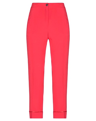 SEMICOUTURE Casual trouser Coral 69% Acetate, 31% Silk