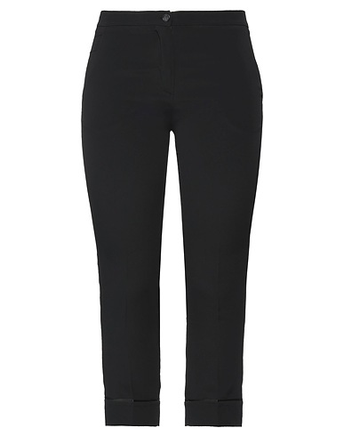SEMICOUTURE Casual pants Black 69% Acetate, 31% Silk