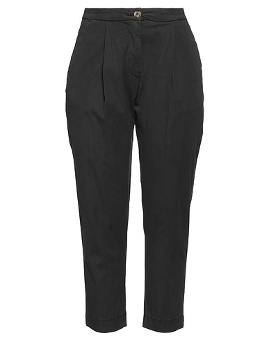 MANILA GRACE Casual trouser Black 64% Lyocell, 34% Cotton, 2% Elastane