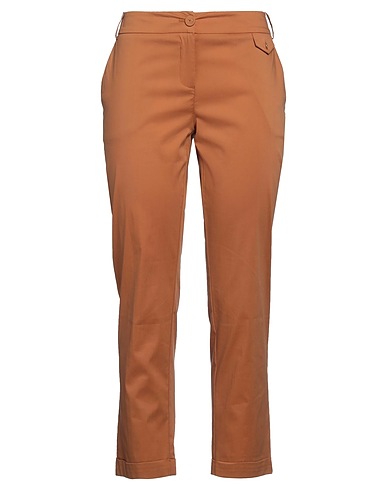 PATRIZIA PEPE Casual trouser Camel 76% Cotton, 20% Polyamide, 4% Elastane