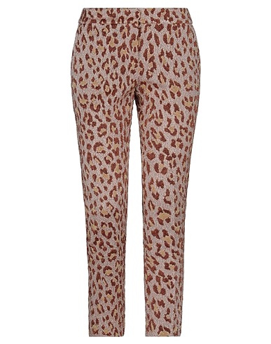 SEMICOUTURE Casual trouser Light brown 44% Viscose, 31% Polyamide, 24% Metallic fiber, 1% Elastane