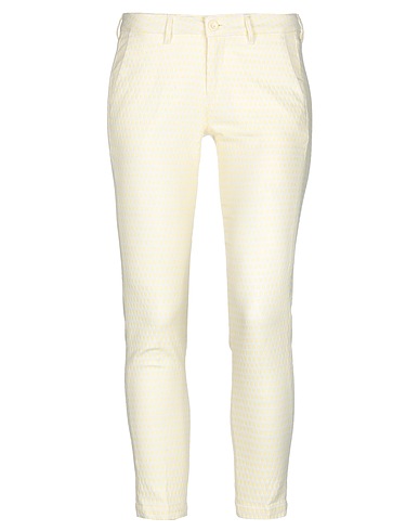 BARBA Napoli Casual trouser Pastel yellow 98% Cotton, 2% Lycra®