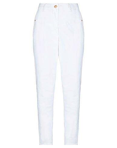 MANILA GRACE Pantalone Bianco 97% Cotone, 3% Elastan