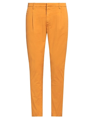YAN SIMMON Casual trouser Mustard 98% Cotton, 2% Elastane