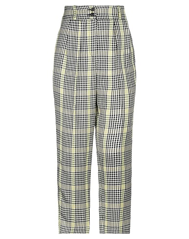 BEATRICE .B Casual trouser Yellow 56% Acetate, 44% Linen