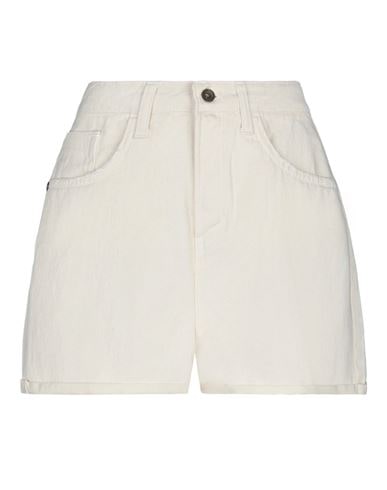 Merci .., Woman Shorts & Bermuda Shorts Ivory Size 26 Cotton In White