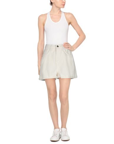 Merci .., Woman Shorts & Bermuda Shorts Ivory Size 26 Cotton In White