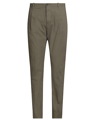 NINE IN THE MORNING Casual trouser Military green 98% Cotton, 2% Elastane