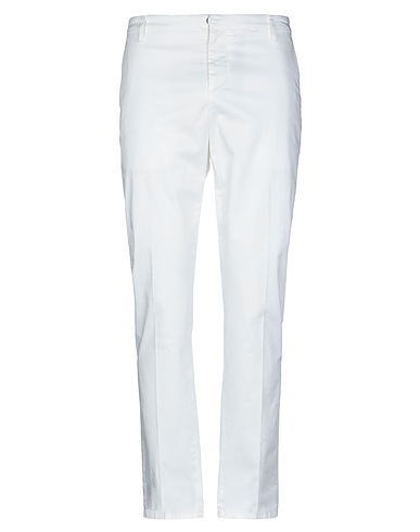 DONDUP Casual trouser White 97% Cotton, 3% Elastane