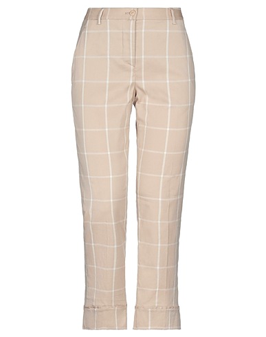 MERCI ITALIA Casual trouser Beige 68% Cotton, 28% Polyamide, 4% Elastane
