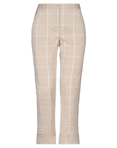 Merci .., Woman Pants Beige Size 4 Cotton, Polyamide, Elastane
