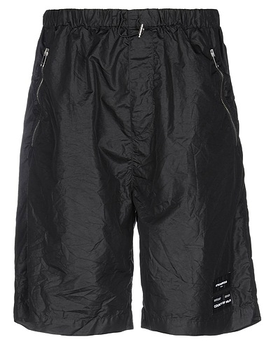 MARCELO BURLON Shorts & Bermuda Black 64% Polyamide, 36% Polyester