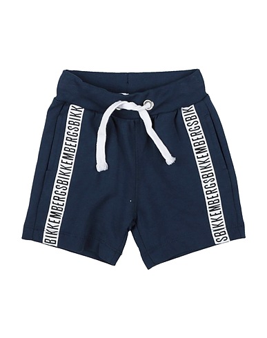 BIKKEMBERGS Shorts & Bermuda Midnight blue 50% Cotton, 50% Polyester