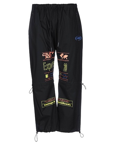 MARCELO BURLON Pantalone Nero 100% Cotone, Poliestere