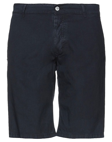 GREY DANIELE ALESSANDRINI Shorts & Bermuda Blu notte 98% Cotone, 2% Elastan