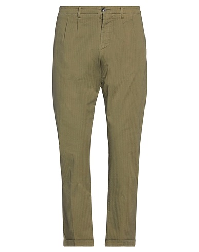 (+) PEOPLE Casual pants Military green 97% Cotton, 3% Elastane