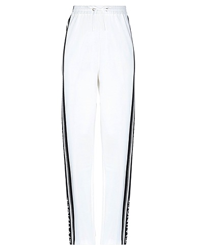 TWINSET Casual trouser White 68% Viscose, 27% Polyamide, 5% Elastane, Polyester