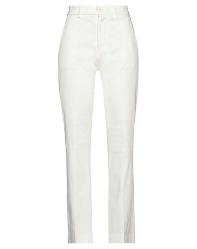 (+) PEOPLE Casual trouser White 97% Cotton, 3% Elastane