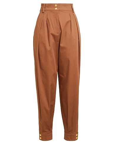 ALBERTA FERRETTI Casual trouser Brown 97% Cotton, 3% Elastane