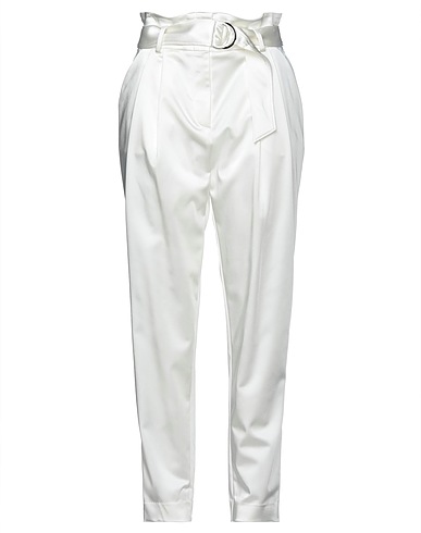 P.A.R.O.S.H. Casual trouser Ivory 48% Acetate, 45% Polyamide, 7% Elastane