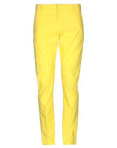 DONDUP Casual trouser Yellow 97% Cotton, 3% Elastane