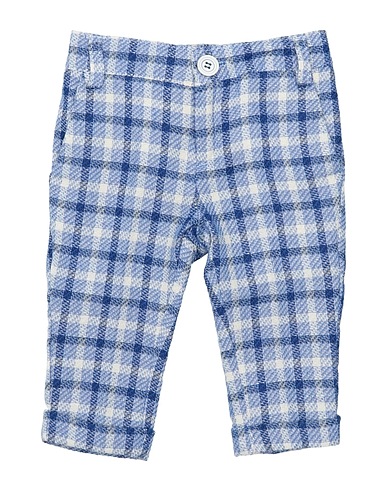 MANUELL & FRANK Casual pants Blue 75% Cotton, 25% Linen