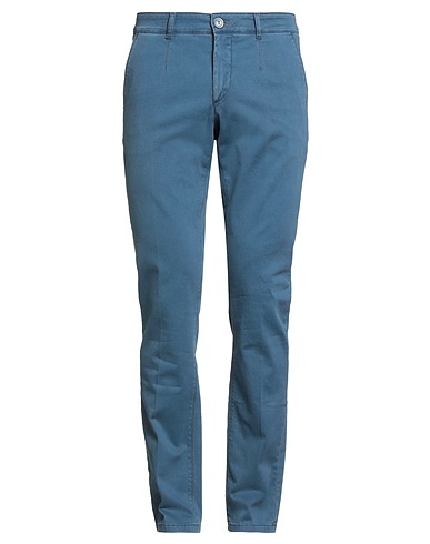 HAVANA & CO. Casual pants Blue 97% Cotton, 3% Elastane