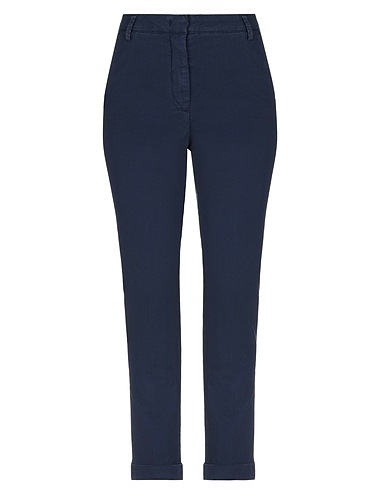 MANILA GRACE Casual pants Midnight blue 88% Cotton, 9% Polyester, 3% Elastane