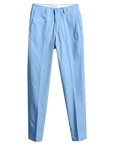 DUNHILL Casual pants Sky blue 53% Viscose, 47% Cotton