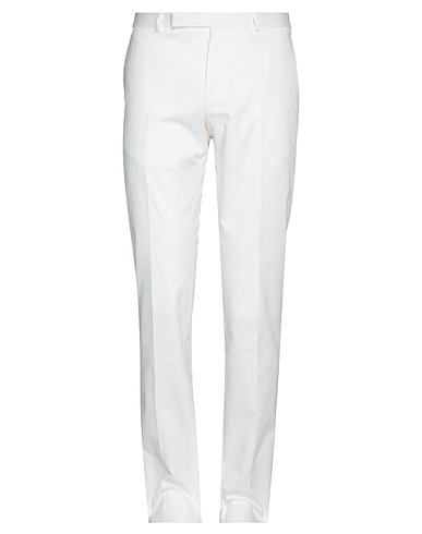 DUNHILL Casual pants White 95% Cotton, 5% Cashmere