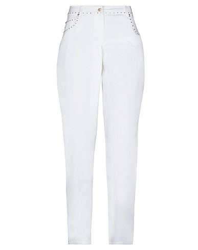 CLIPS MORE Casual trouser White 97% Cotton, 3% Elastane
