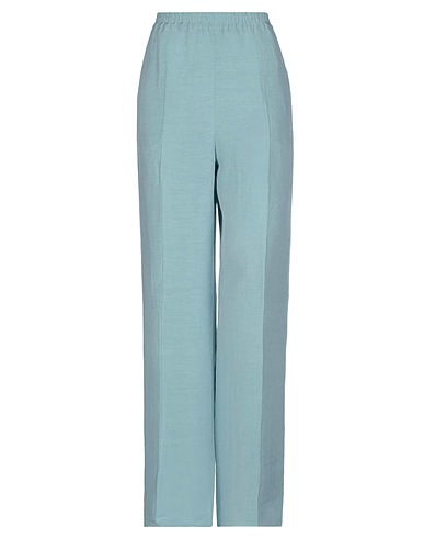 AGNONA Casual trouser Sky blue 65% Linen, 35% Silk