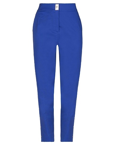BOUTIQUE MOSCHINO Casual trouser Bright blue 98% Cotton, 2% Elastane