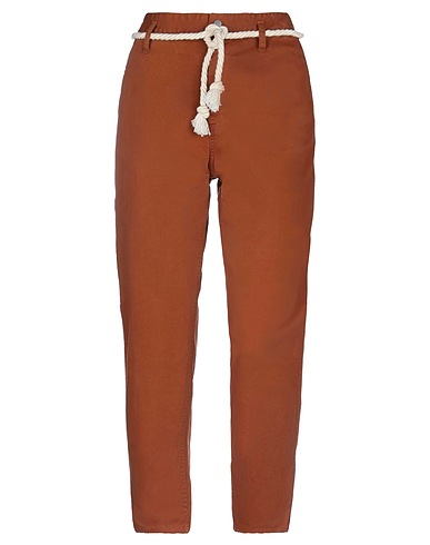 MERCI ITALIA Casual pants Brown 98% Cotton, 2% Lycra®