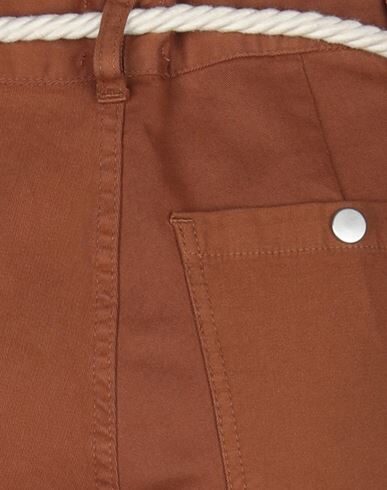 Merci .., Woman Pants Brown Size 8 Cotton, Lycra In Brown