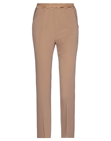VIA MASINI 80 Casual pants Beige 94% Polyester, 6% Polyurethane, Silk
