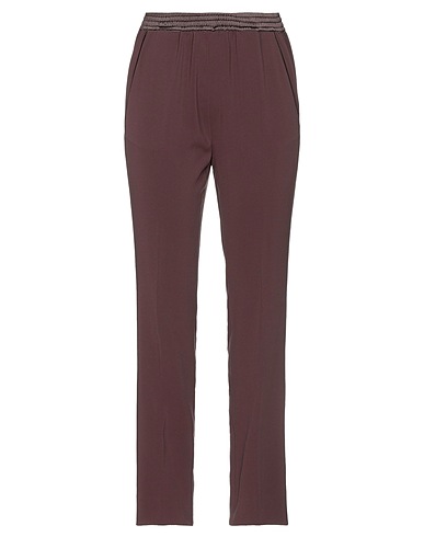VIA MASINI 80 Pantalone Cioccolato 100% Seta